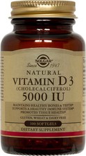 Solgar Vitamin D3 Cholecalciferol 5000 IU 100 Softgels picture