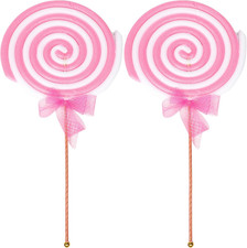 Giant Lollipop Model 2Pcs Realistic Foam Candy Props for Party Decor picture