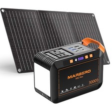 MARBERO Solar Generator 111Wh Portable Power Station with Solar Panel 30W Includ picture