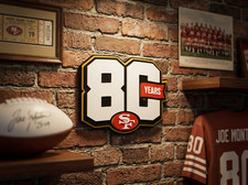 San Francisco 49ers 80th Anniversary Wall Desk Shelf NFL 3D Sign picture