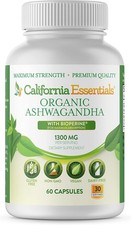 Organic Ashwagandha Root 1300mg with BioPerine Vegan Non-GMO Stress Support picture