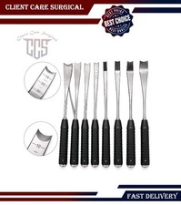 Bone Osteotome Straight & Curved Set Of 8 pcs Orthopedic Instruments German picture