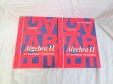 Saxon Algebra 2 Set: Student + Teacher Edition Vintage - VERY GOOD - RARE picture