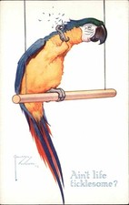 ARTIST SIGNED LAWSON WOOD Tropical Bird Parrot 