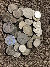 NICE VARIETY Lot Old US Silver Coins 1/2 Pound LB BAG Pre-1965 picture