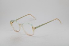 AMERICAN OPTICAL AO SAFETY EC350 CLEAR BLUE GOLD AUTHENTIC EYEGLASSES 53-14 picture