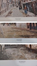 Vintage LOT Original Maurice Utrillo French Litho Print Signed Framed 3- 18