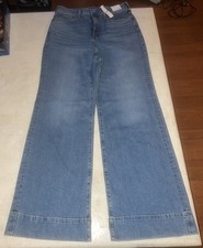 J. Crew 96 Denim Trouser Wide Leg Jeans Medium Wash Size 30T New W/Tag picture