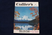 1949 NOVEMBER 12 COLLIER'S MAGAZINE - SNOW-COVERED MOUNTAIN COVER - E 34463 picture