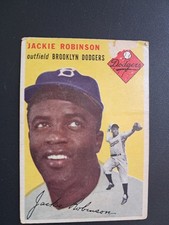 1954 Topps Jackie Robinson #10 Brooklyn Dodgers - Original Owner, Great Face Eye picture