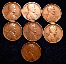 1910s 1911s 1912s 1913s 1914s 1915s 1916s Lincoln Wheat Penny Cent ~ (F) picture