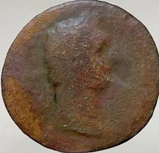 Large Ancient Roman Empire Coin Emperor Domitian 81-96AD Fortuna Rare Dupondius picture