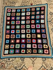 Colorful Afghan throw 3ft W X 4 Ft H picture