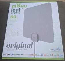 Mohu - Leaf Amplified Indoor HDTV Antenna, 60-mile Range - Gray (NEW in Box) picture