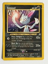 Sneasel 25/111 Rare Neo Genesis Pokemon Unlimited Damaged picture