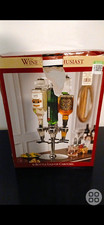 Wine Enthusiast Rotating 6-Bottle Carousel Liquor Dispenser, Silver/Black picture