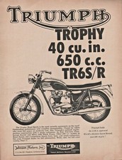 1964 Triumph Trophy Road Sports TR6S/R - Vintage Motorcycle Ad picture