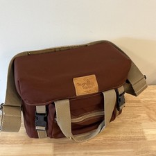 VTG Tough Traveler Maroon Tan Heavy-Duty Camera Bag Shoulder Strap USA 13