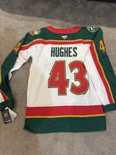 Quinn Hughes Minnesota Wild GOLD and White Jersey Mens Size Medium (50) picture