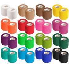 Allruyee 32 Rolls Self Adhesive Bandage Wrap 2 inch Cohesive 2 Inch, Colorful picture