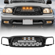 Front Bumper Grille Fit For 2001-2004 TOYOTA TACOMA Grill With LED Light Black picture