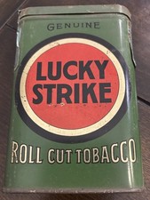 Lucky Strike Empty Vintage Tobacco Tins Richmond VA Roll Cut Tobacco picture