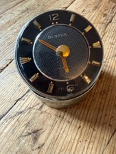 Vintage Benrus Automobile Clock Manual Wind Clock FA14 Original Tin Box-Running picture