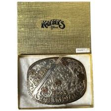Vintage 1993 Kathy's Sterling Silver PCHA Trophy Belt Buckle Horse Ride Champion picture