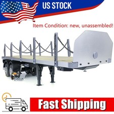 TOUCAN 1:14 2Axle RC Tractor Flatbed Semi Trailer for RC TAMIYA Tractor Truck picture