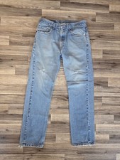 Vtg Levis 505 Distressed Light Wash Jeans W33 L32 Y2K Grunge Skater Americana picture