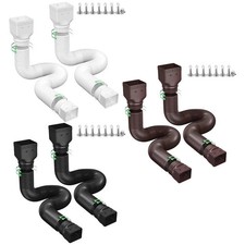 1 PCS 21-60″ Expandable Flex Drain Downspout Extension Rain Pipe Spout Gutter picture