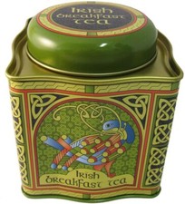 Royal Tara Breakfast Tea Celtic Peacock Tin, African Indian Gold Blend 50 Bags picture
