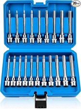 20PC Extra-Long Allen Hex Bit Socket Set, S2 Steel Hex Head Socket picture