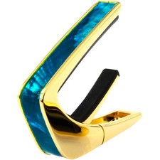 Thalia Exotic Series Gold Guitar Capo Teal Angel Wing picture