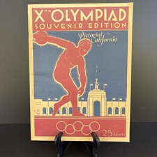 Vtg 30s Pictorial California and the Pacific: Xth Olympiad Souvenir Edition Book picture