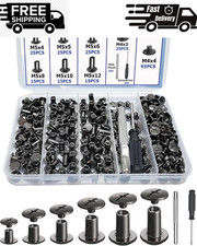 120PCS Chicago Screws for Leather, Carbon Steel for Leather Repair picture