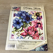 Design Works Needlepoint Kit #2619 WATERCOLOR FLORAL 12