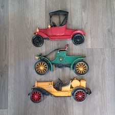 Vintage Sexton USA Cast Aluminum Antique Car Wall Plaques Set of 3 MCM Decor picture
