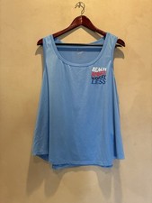 J. America Blue Knit Scoop Neck Sleeveless Pullover Beach Tank Top XL picture