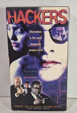 Hackers VHS 1996 Full Length Screening Cassette Angelina Jolie *VERY RARE* picture