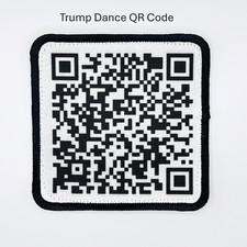 Trump Rick Roll Patch QR Code Funny Morale Meme Hook Backing 3x3in EDC picture