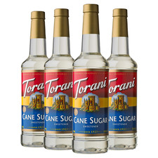 Torani Cane Sugar Syrup 25.4 Oz Sweetener Pack of 4 for Coffee Cocktails Drinks picture