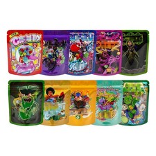 3.5g Smell Proof Resealable Mylar Bags Zip Seal Food Storage Mixed Bags 100pcs picture