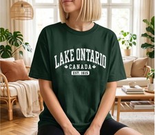 Lake Ontario Canada Vintage EST 1615 Canadian Pride T-Shirt picture
