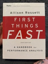 First Things Fast by Allison Rossett: Hardcover ~ C-259 picture