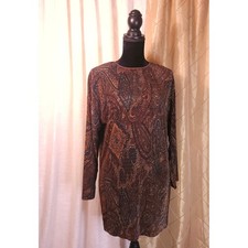 Vintage Retro Accordian Pleated Long Sleeve Dress by Express Tricot picture