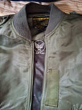 Alpha Industries L2B Replica Bomber Jacket Green Mens L MJL32020C1 picture