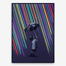 Eelus Not Everything Is So Black & White Hand Finished Wood Panel Print S/N /25 picture