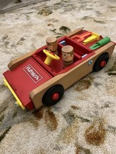 VINTAGE 1970'S PLAYSKOOL WOOD & PLASTIC TAKE APART CAR picture