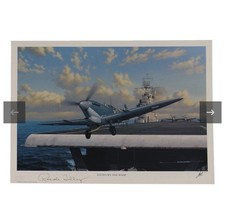 Reade Tilley Signed Stung By The Wasp WWII Spitfire Print AI Verified COA picture